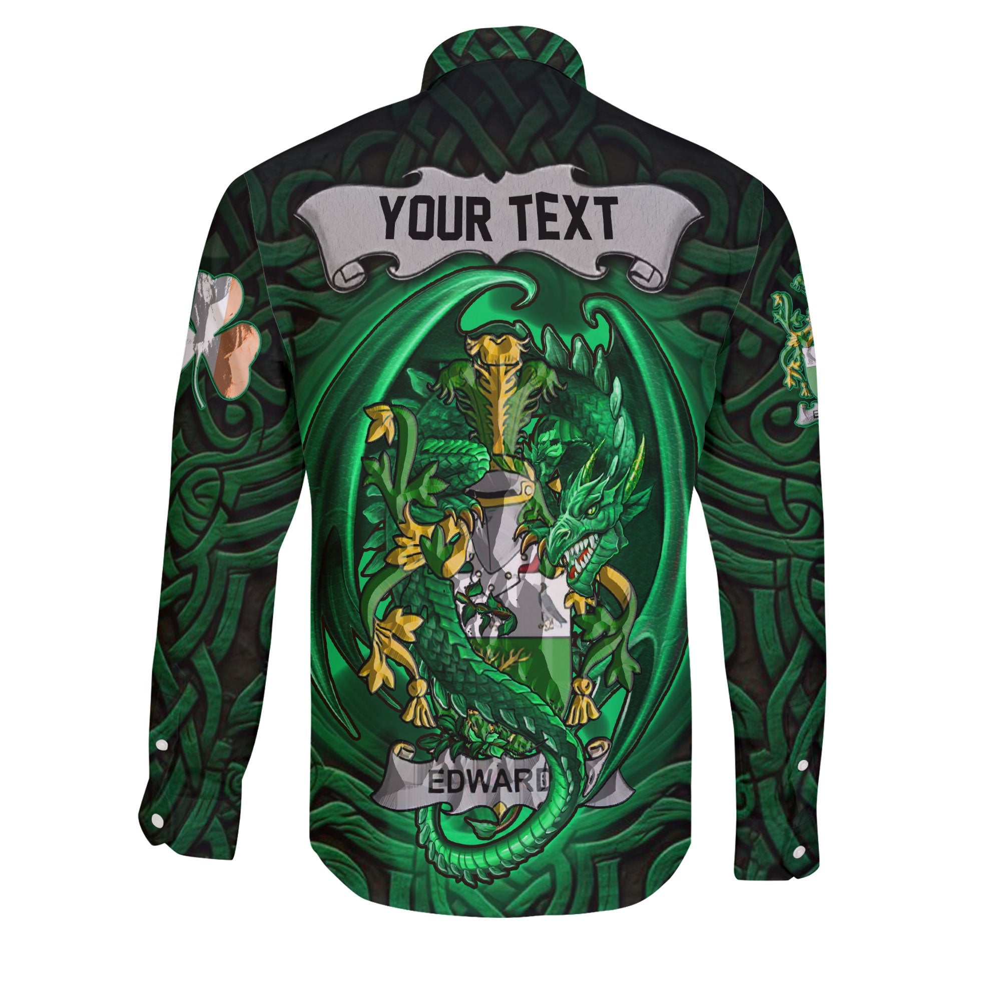 Edwards Long Sleeve Button Shirts The Green Dragon Of Ireland Style