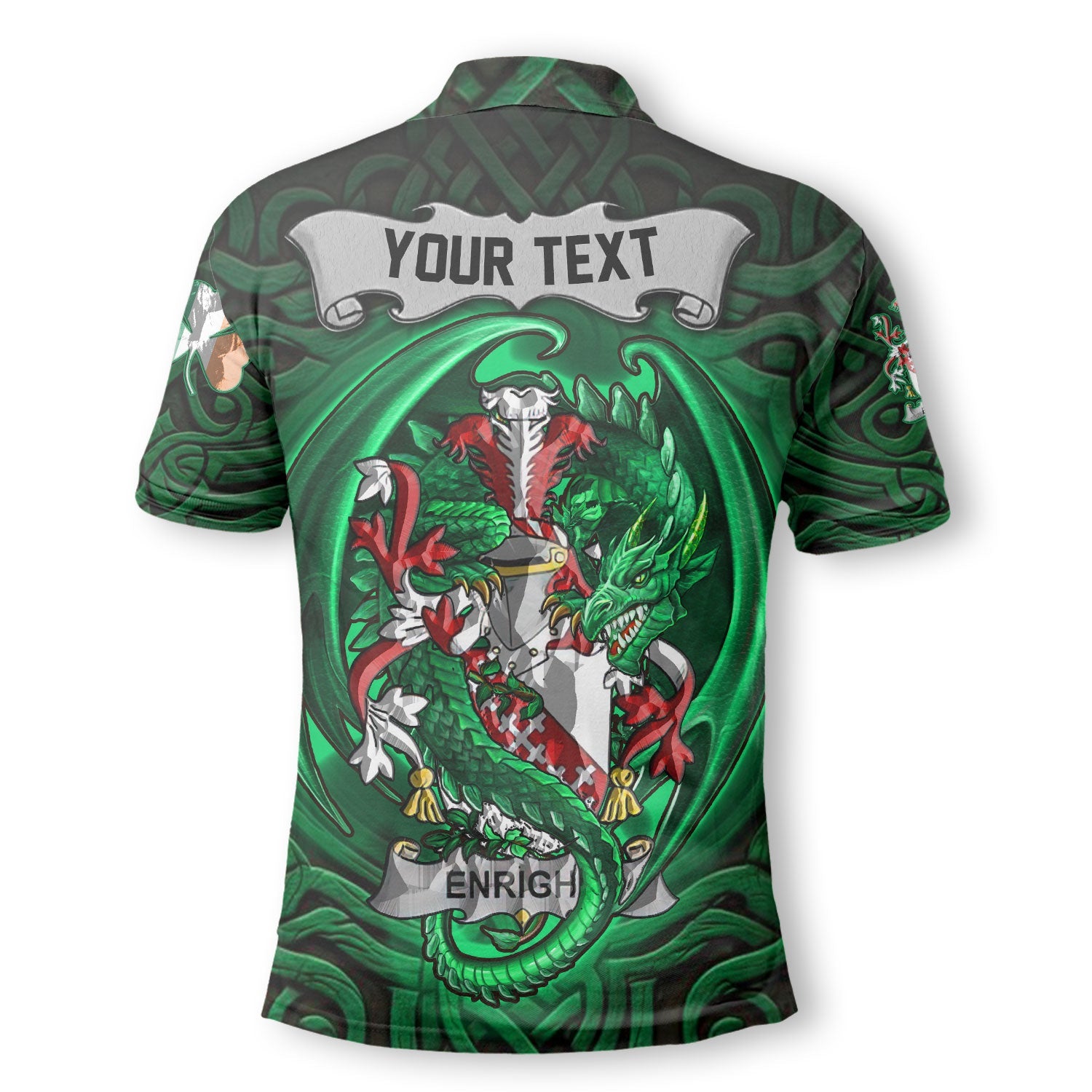 Enright Polo Shirts The Green Dragon Of Ireland Style