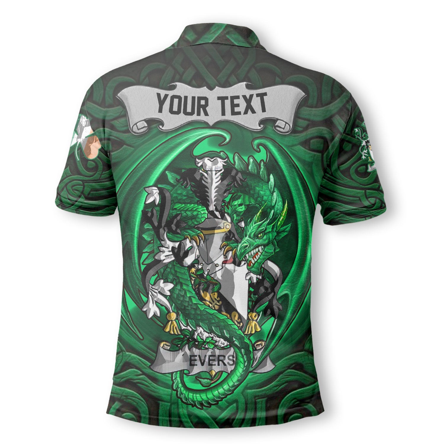 Evers Polo Shirts The Green Dragon Of Ireland Style