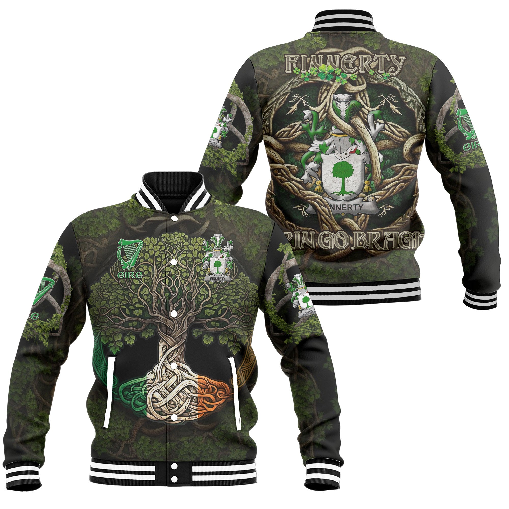 Finnerty or O Finaghty Baseball Jackets Ireland Is My Root Style