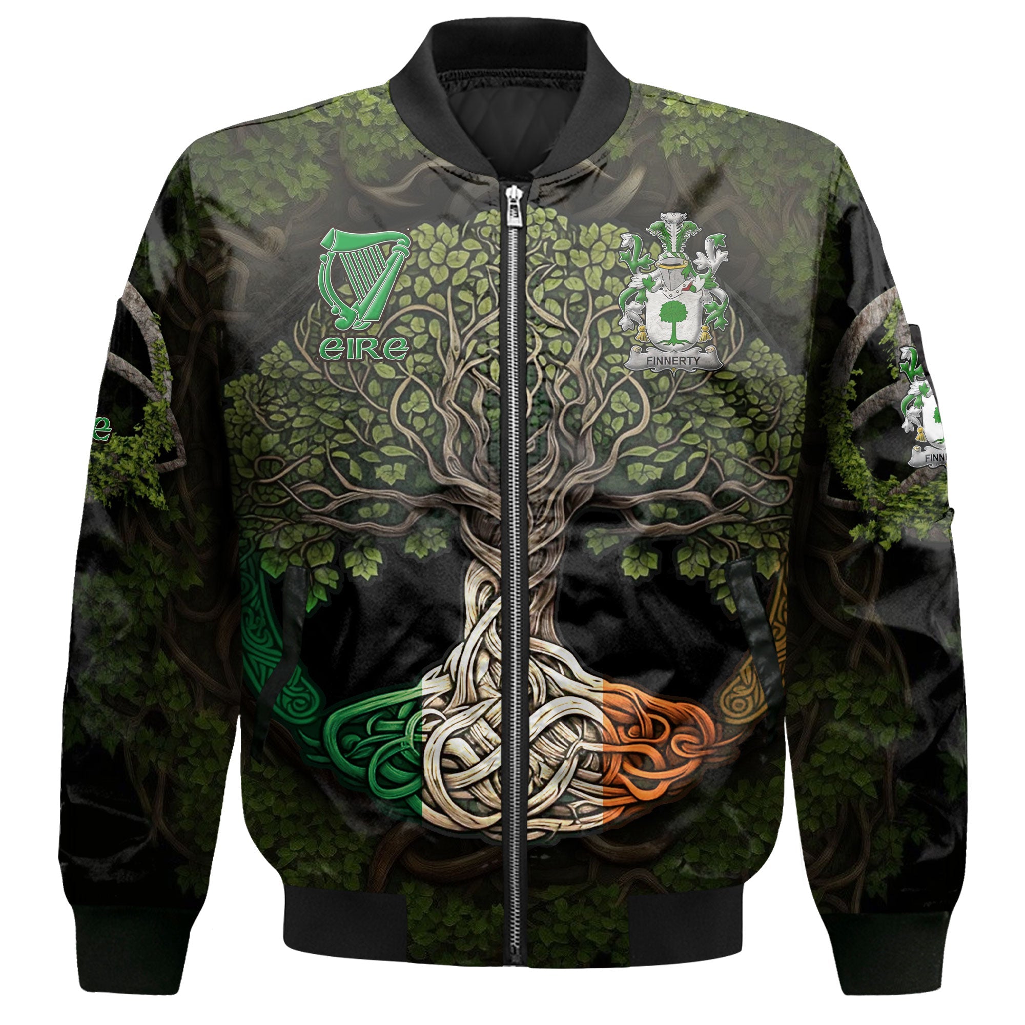 Finnerty or O Finaghty Bomber Jackets Ireland Is My Root Style