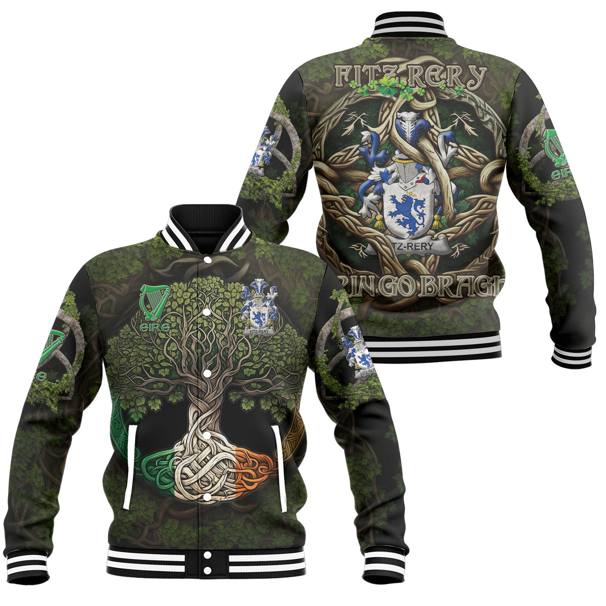 Fitz Rery Baseball Jackets Ireland Is My Root Style