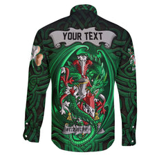 Fitz Stephens Long Sleeve Button Shirts The Green Dragon Of Ireland Style