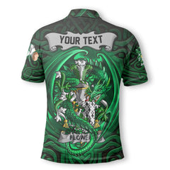 Flower Polo Shirts The Green Dragon Of Ireland Style