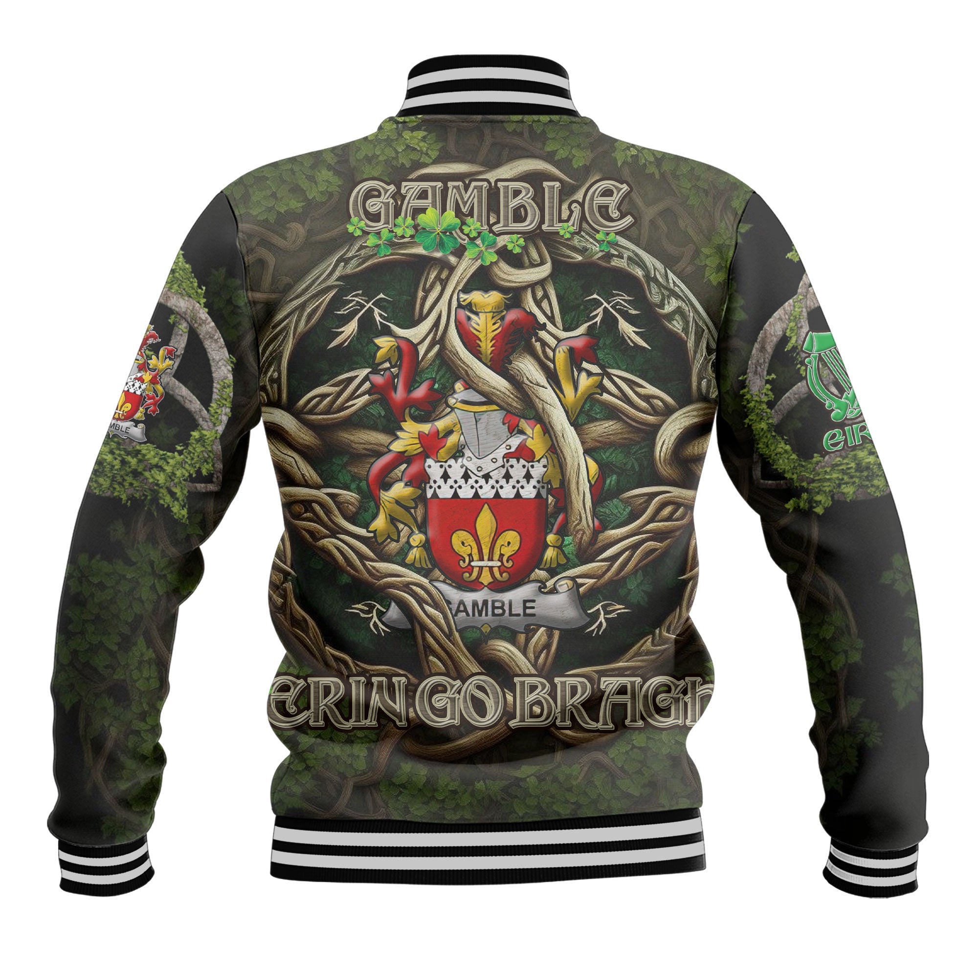 Gamble Baseball Jackets Ireland Is My Root Style
