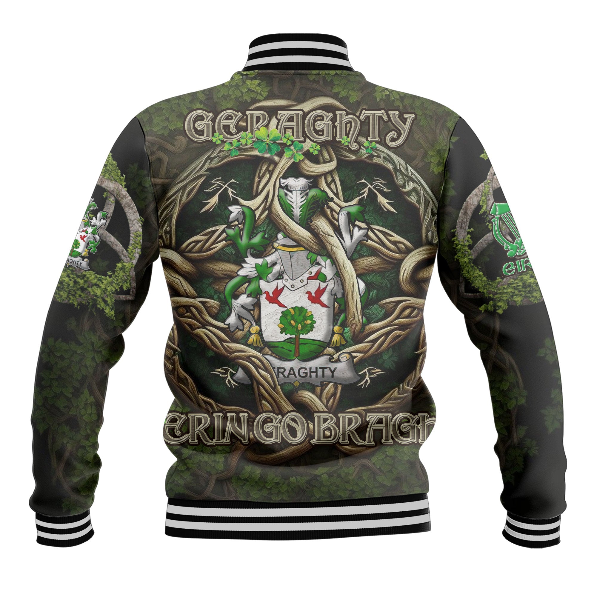 Geraghty or McGarrity Baseball Jackets Ireland Is My Root Style