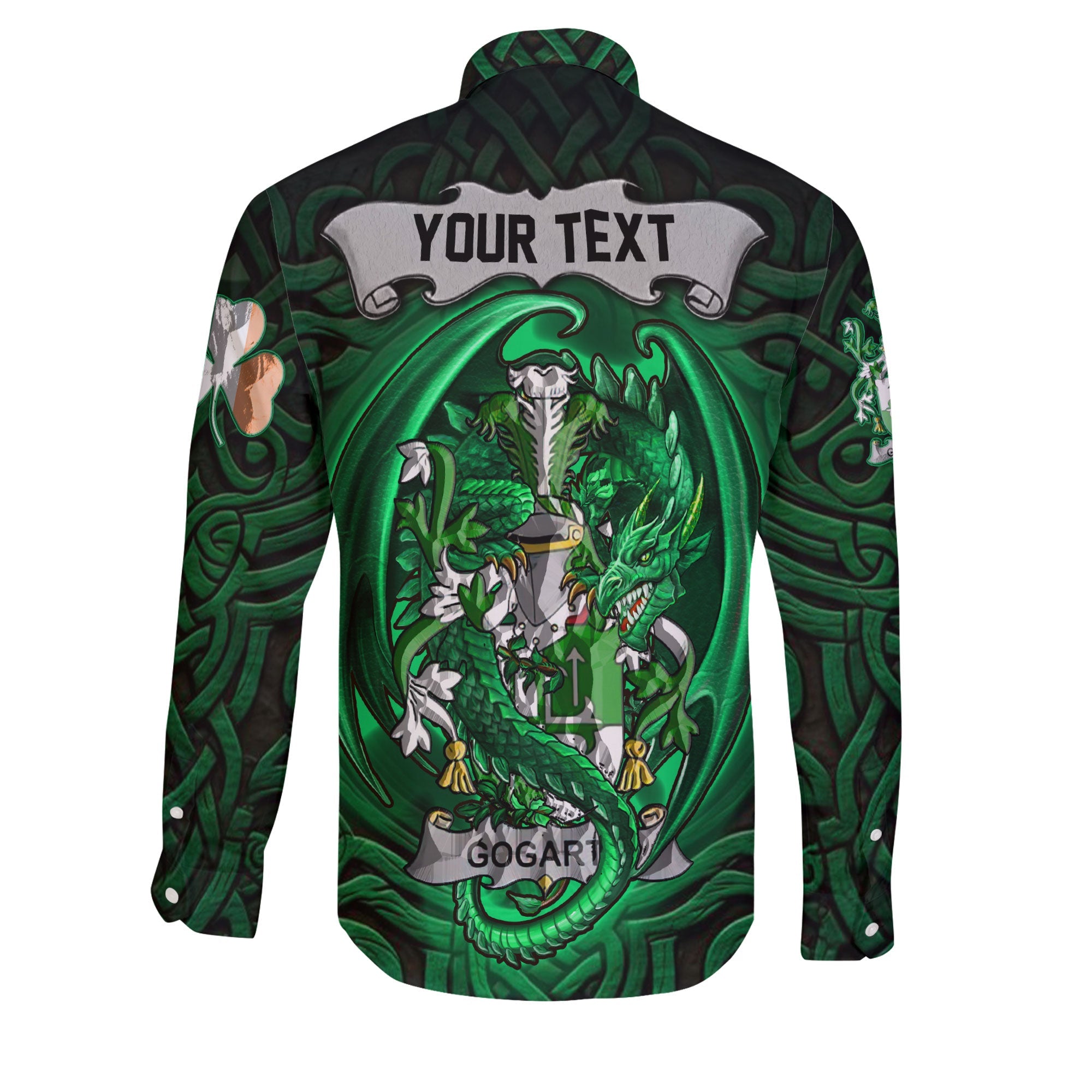 Gogarty Long Sleeve Button Shirts The Green Dragon Of Ireland Style