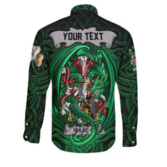 Grady or O Grady Long Sleeve Button Shirts The Green Dragon Of Ireland Style