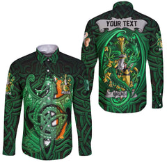 Grehan or O Greaghan Long Sleeve Button Shirts The Green Dragon Of Ireland Style
