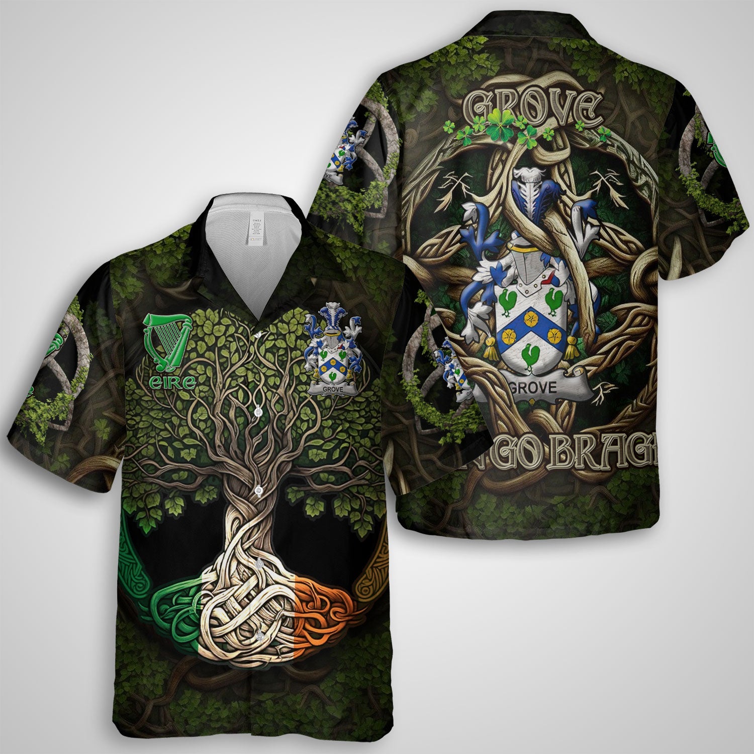 Grove Hawaiian Shirts Ireland Is My Root Style