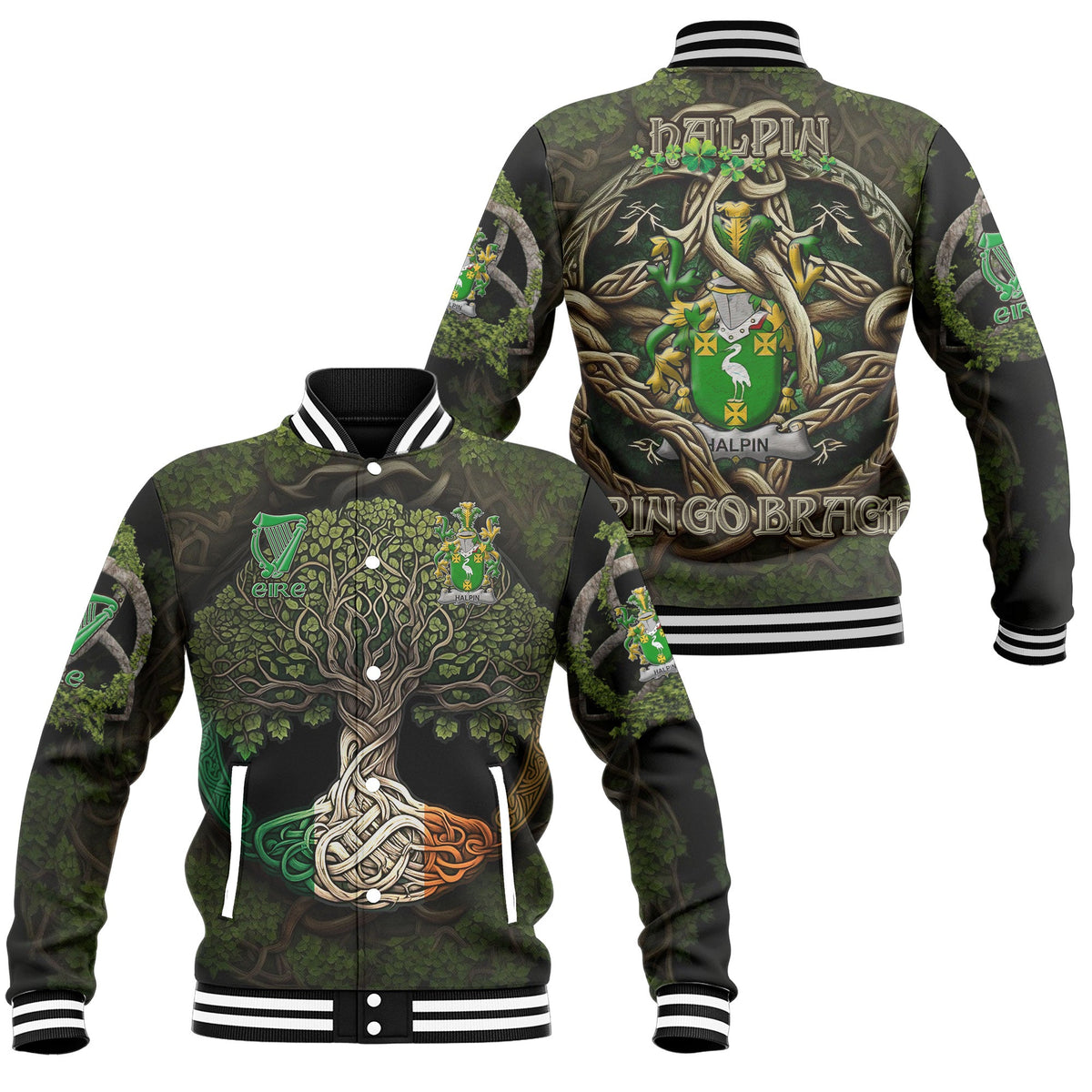 Halpin or O Halpin Baseball Jackets Ireland Is My Root Style