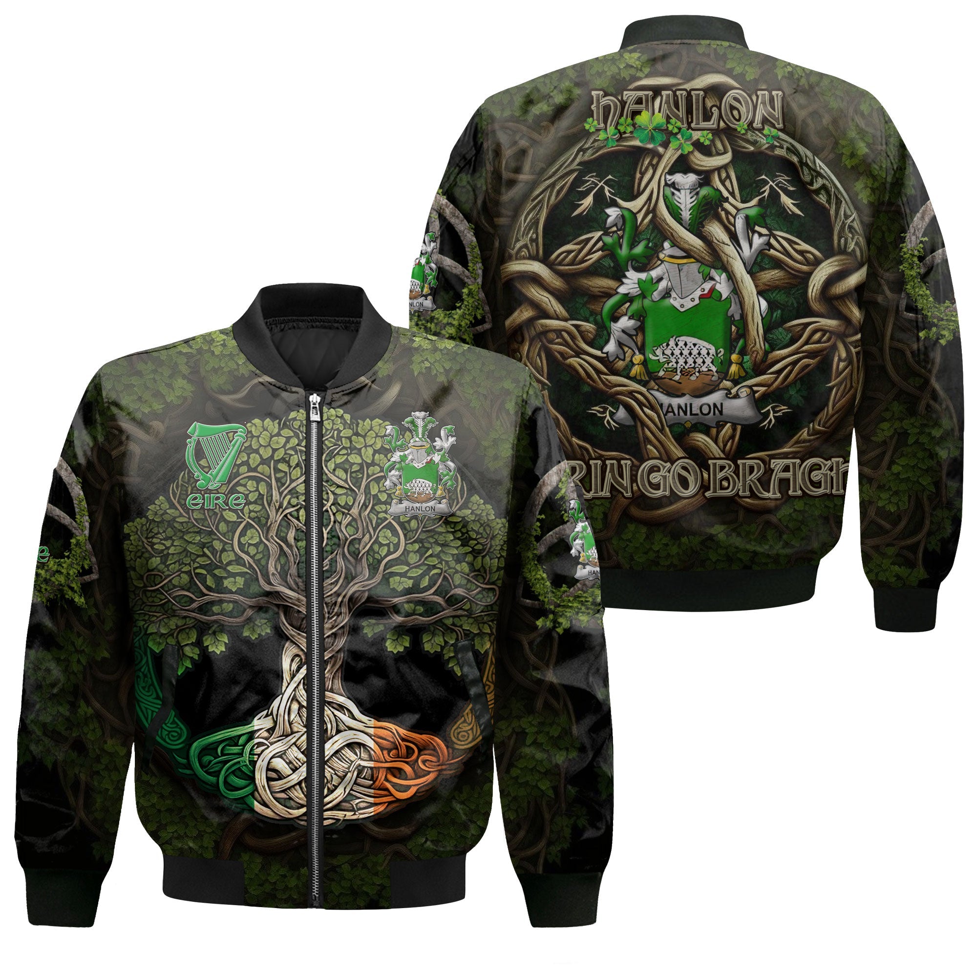 Hanlon or O Hanlon Bomber Jackets Ireland Is My Root Style