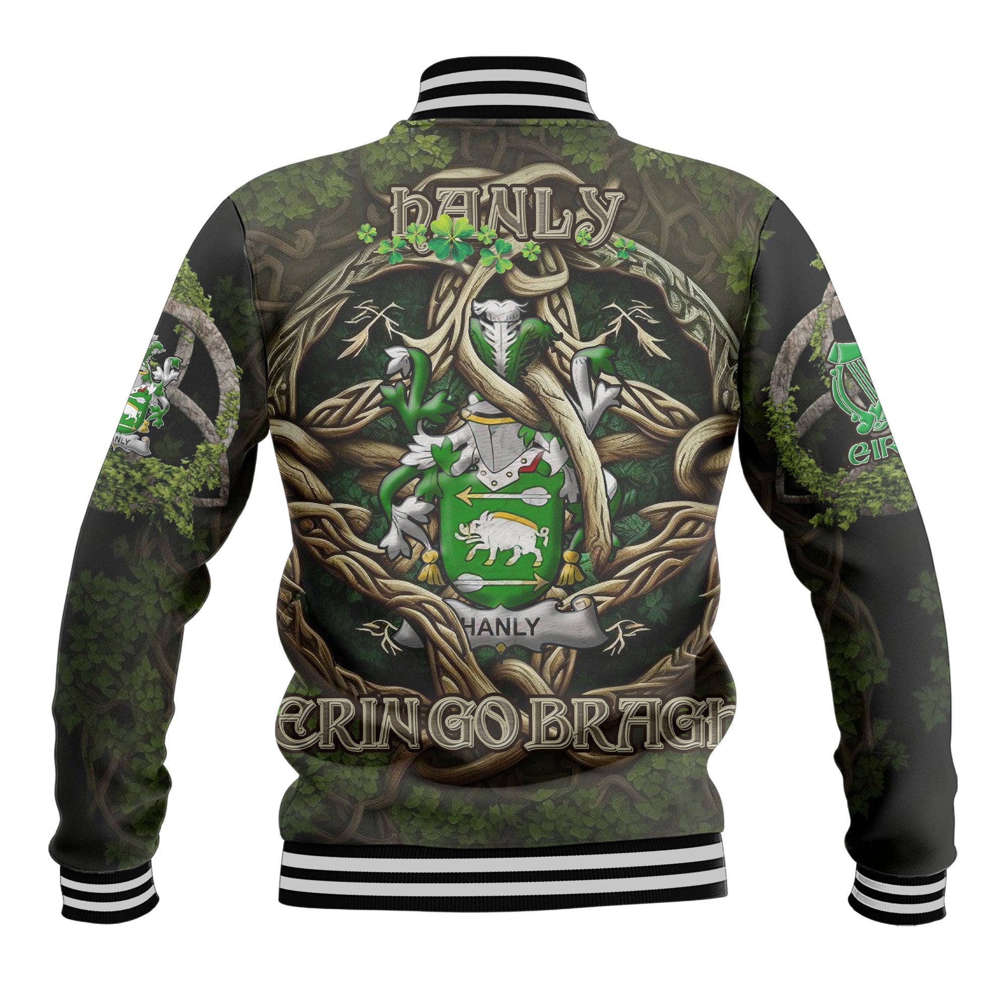 Hanly or O Hanley Baseball Jackets Ireland Is My Root Style