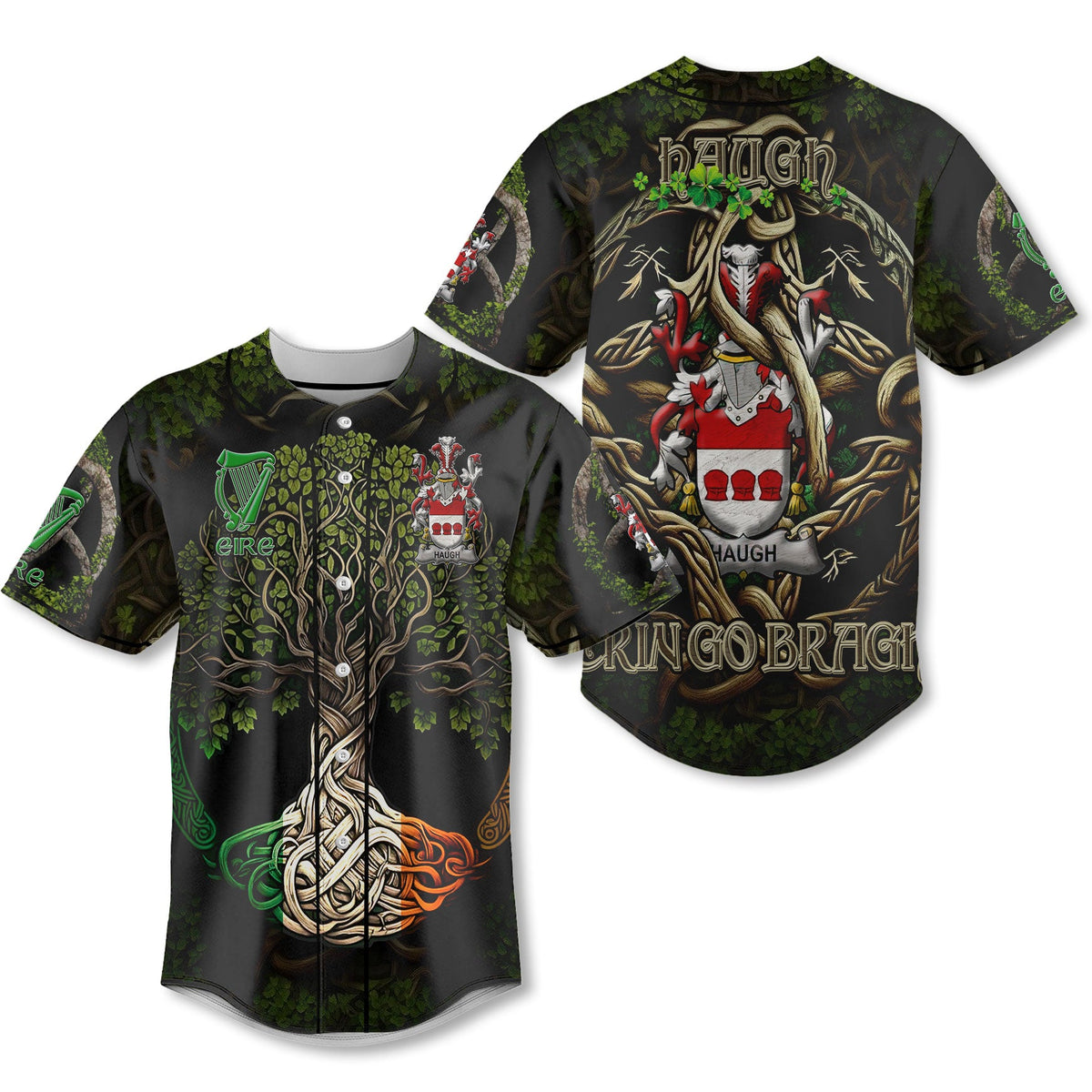 Haugh or O Hough Baseball Jerseys Ireland Is My Root Style