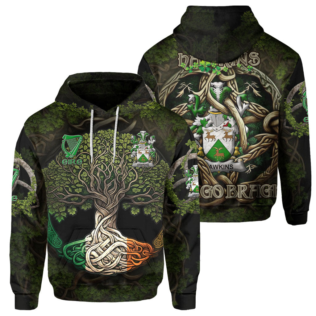 Hawkins or Haughan Hoodies Ireland Is My Root Style