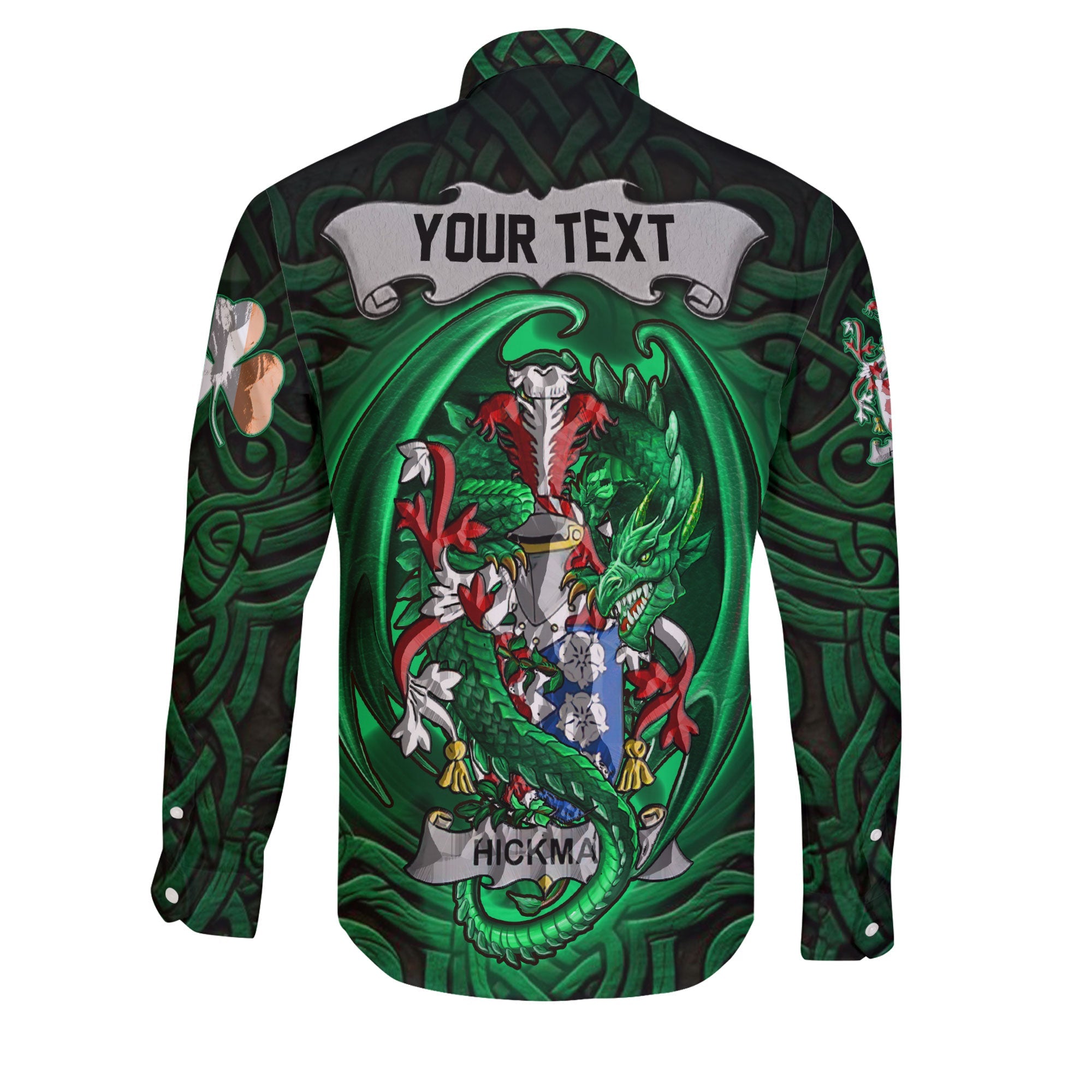 Hickman Long Sleeve Button Shirts The Green Dragon Of Ireland Style