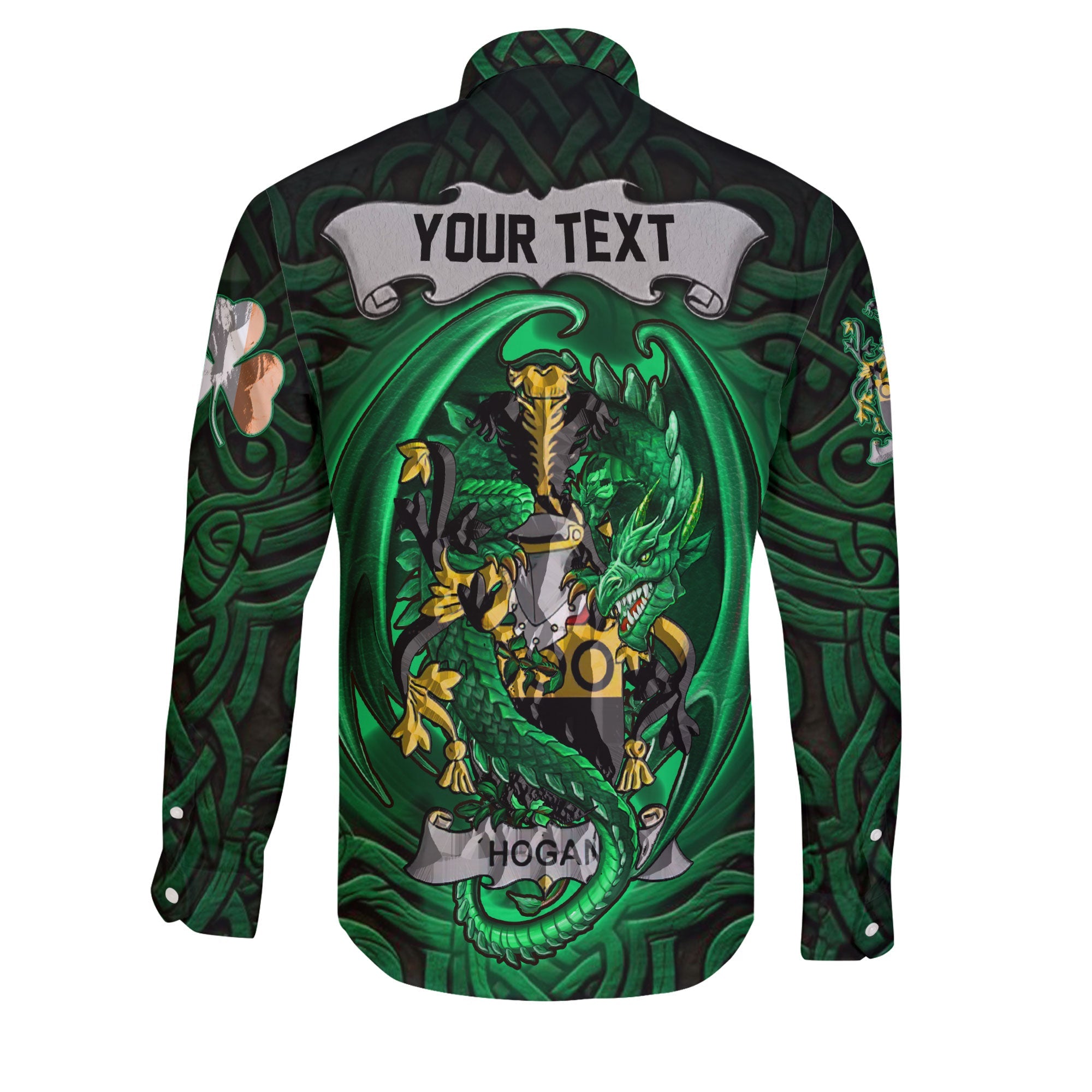 Hogan or O Hogan Long Sleeve Button Shirts The Green Dragon Of Ireland Style