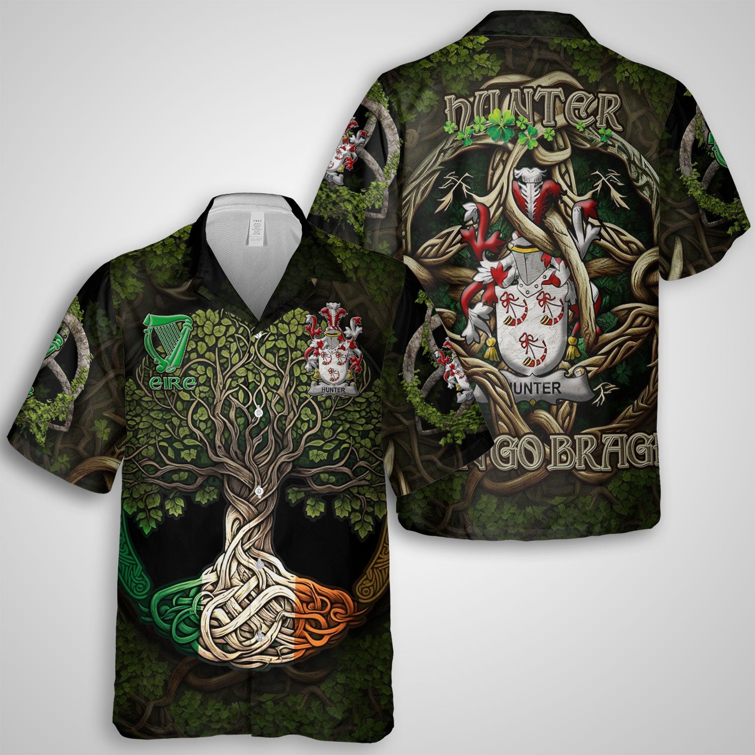 Hunter Hawaiian Shirts Ireland Is My Root Style