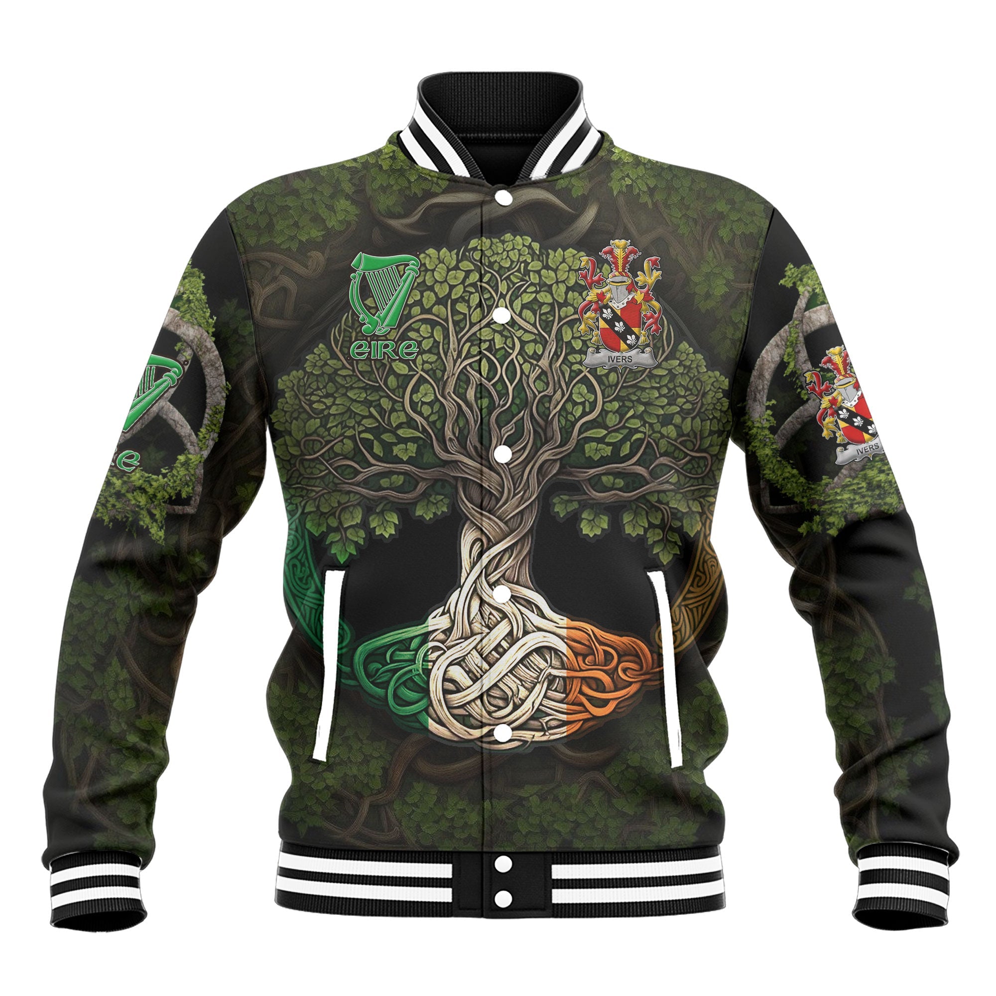 Ivers Baseball Jackets Ireland Is My Root Style