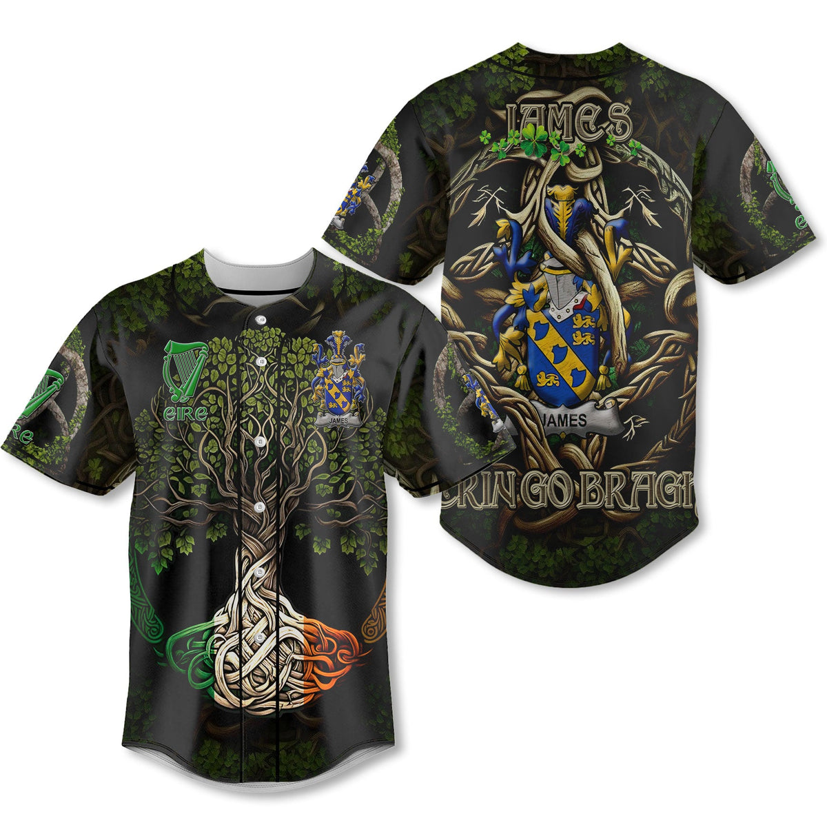 James Baseball Jerseys Ireland Is My Root Style