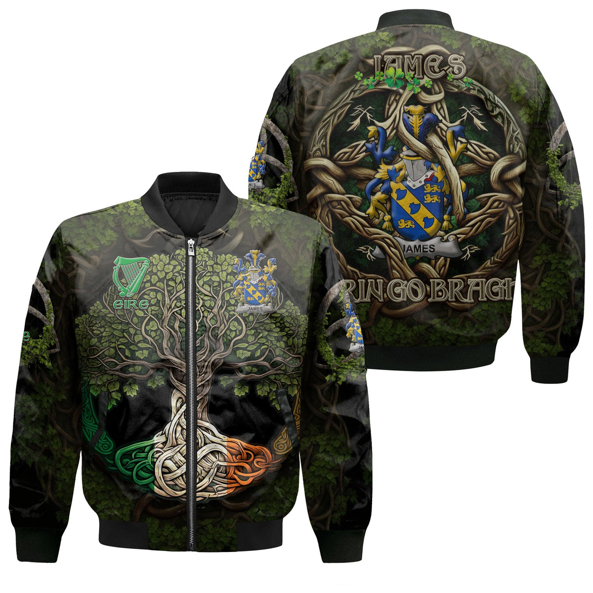 James Bomber Jackets Ireland Is My Root Style