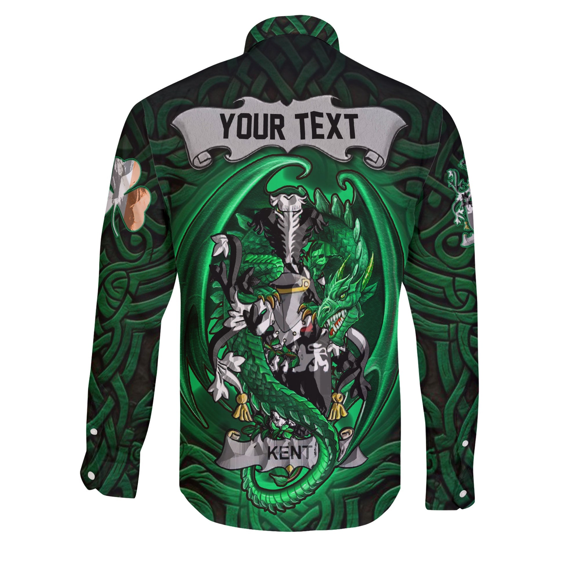 Kent Long Sleeve Button Shirts The Green Dragon Of Ireland Style