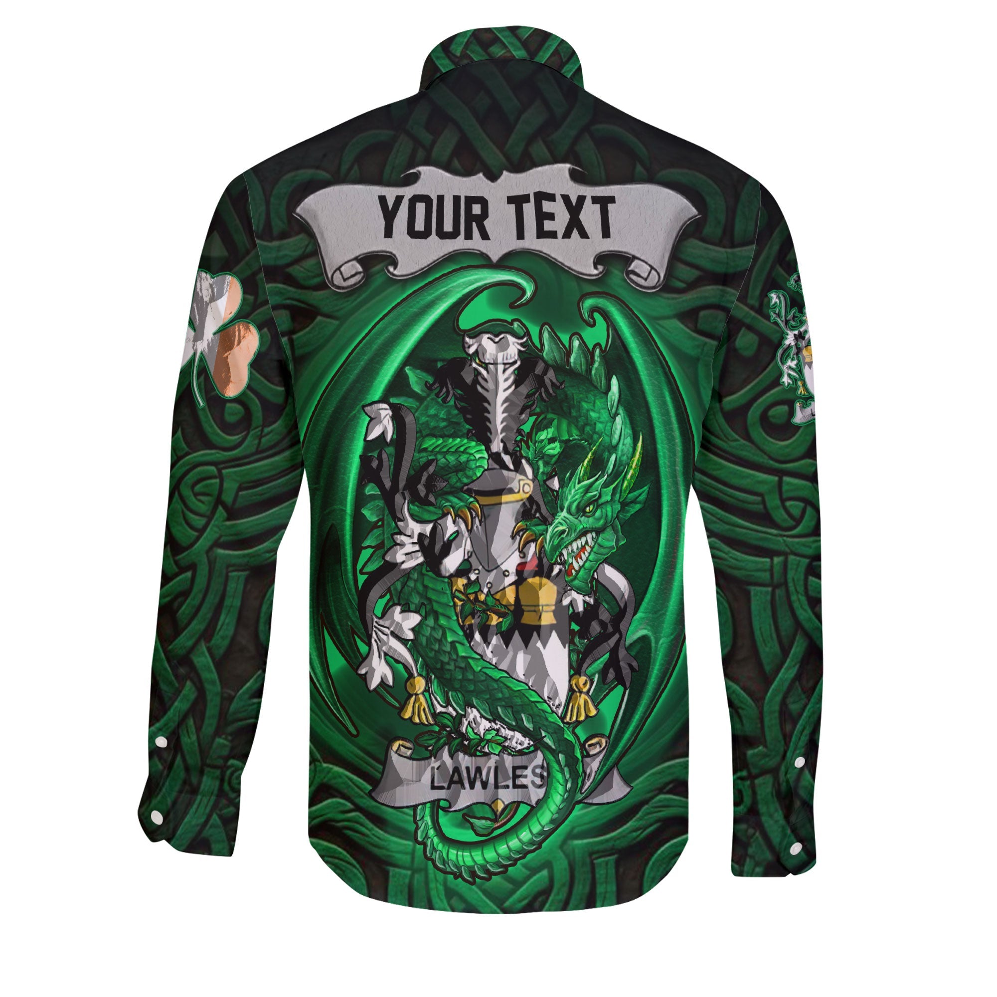 Lawless Long Sleeve Button Shirts The Green Dragon Of Ireland Style