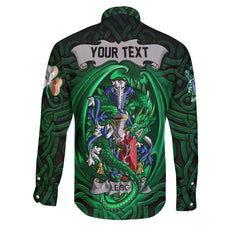 Legg or Legge Long Sleeve Button Shirts The Green Dragon Of Ireland Style