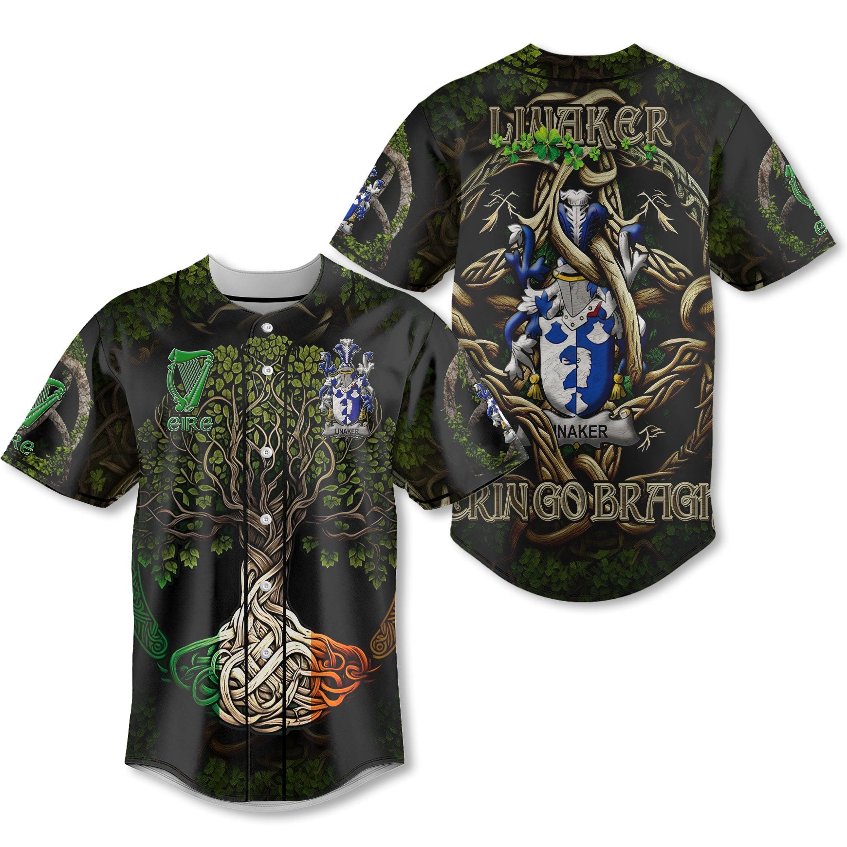 Linaker Baseball Jerseys Ireland Is My Root Style