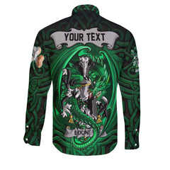Looney or O Lunney Long Sleeve Button Shirts The Green Dragon Of Ireland Style