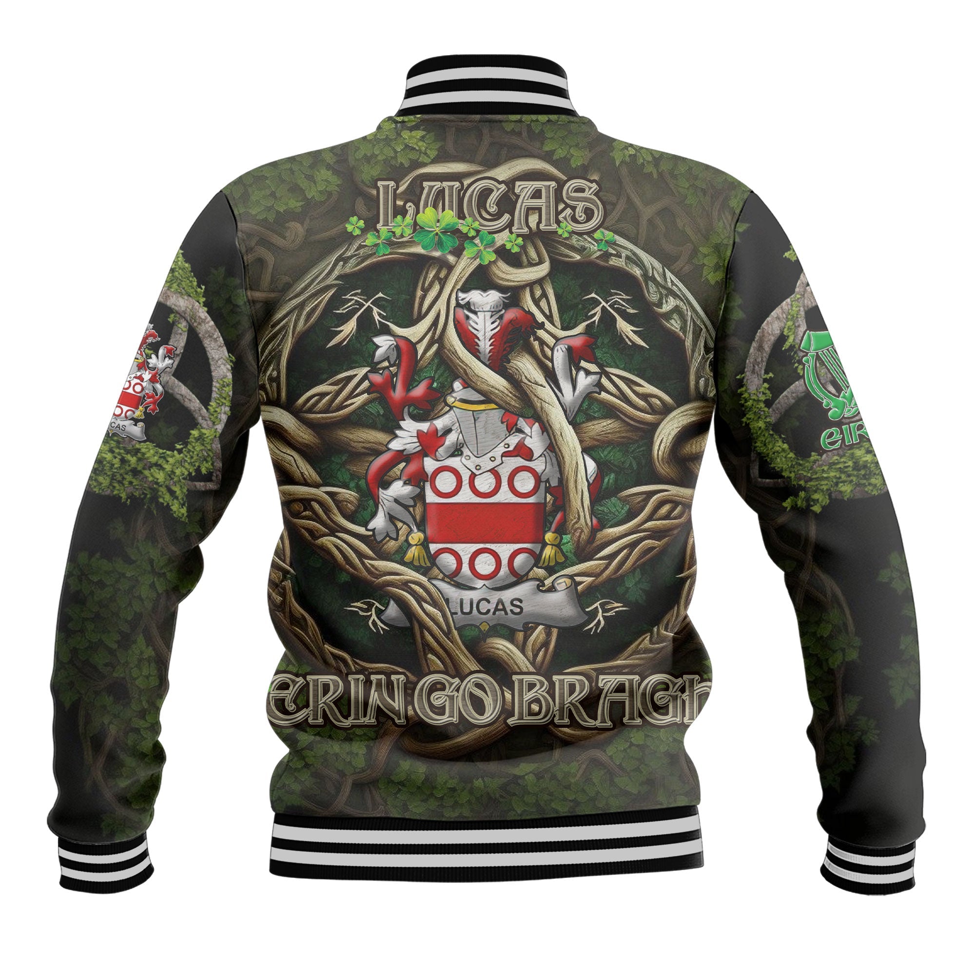 Lucas or Luke Baseball Jackets Ireland Is My Root Style