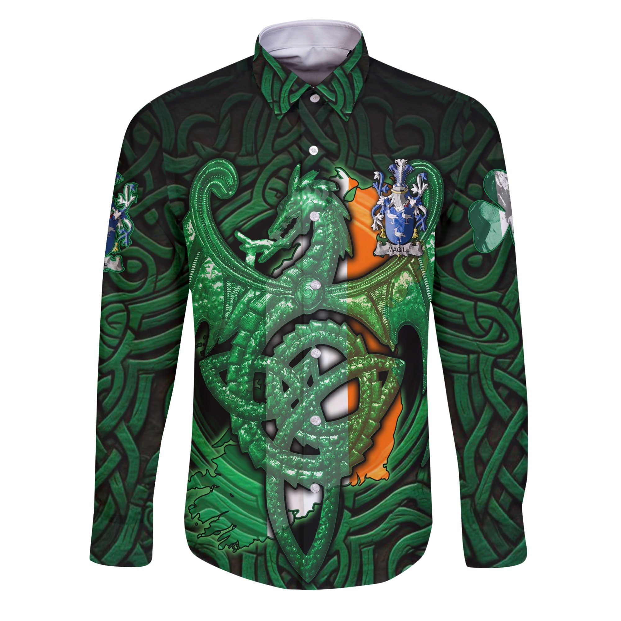 Magill Long Sleeve Button Shirts The Green Dragon Of Ireland Style