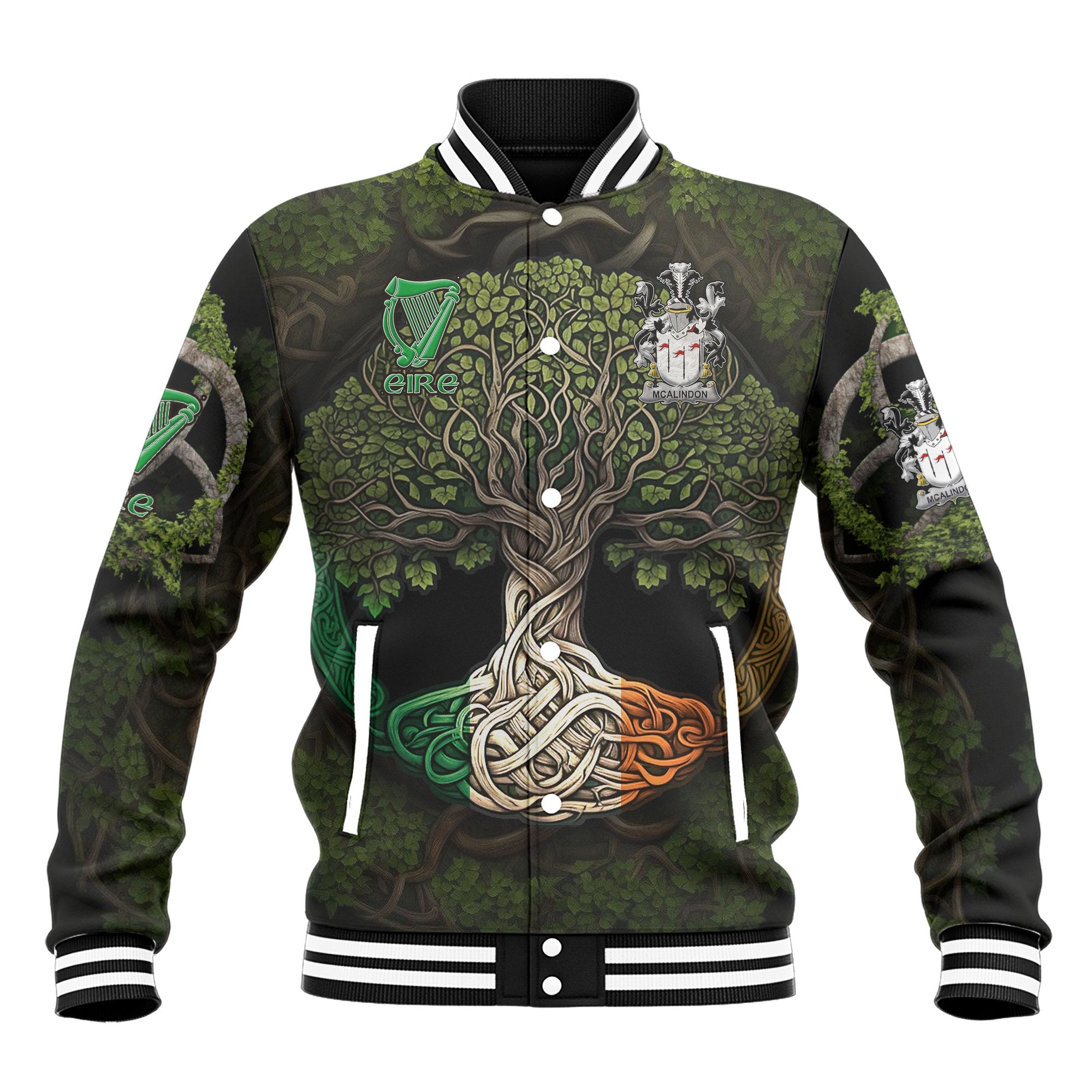 McAlindon or McAlindem Baseball Jackets Ireland Is My Root Style