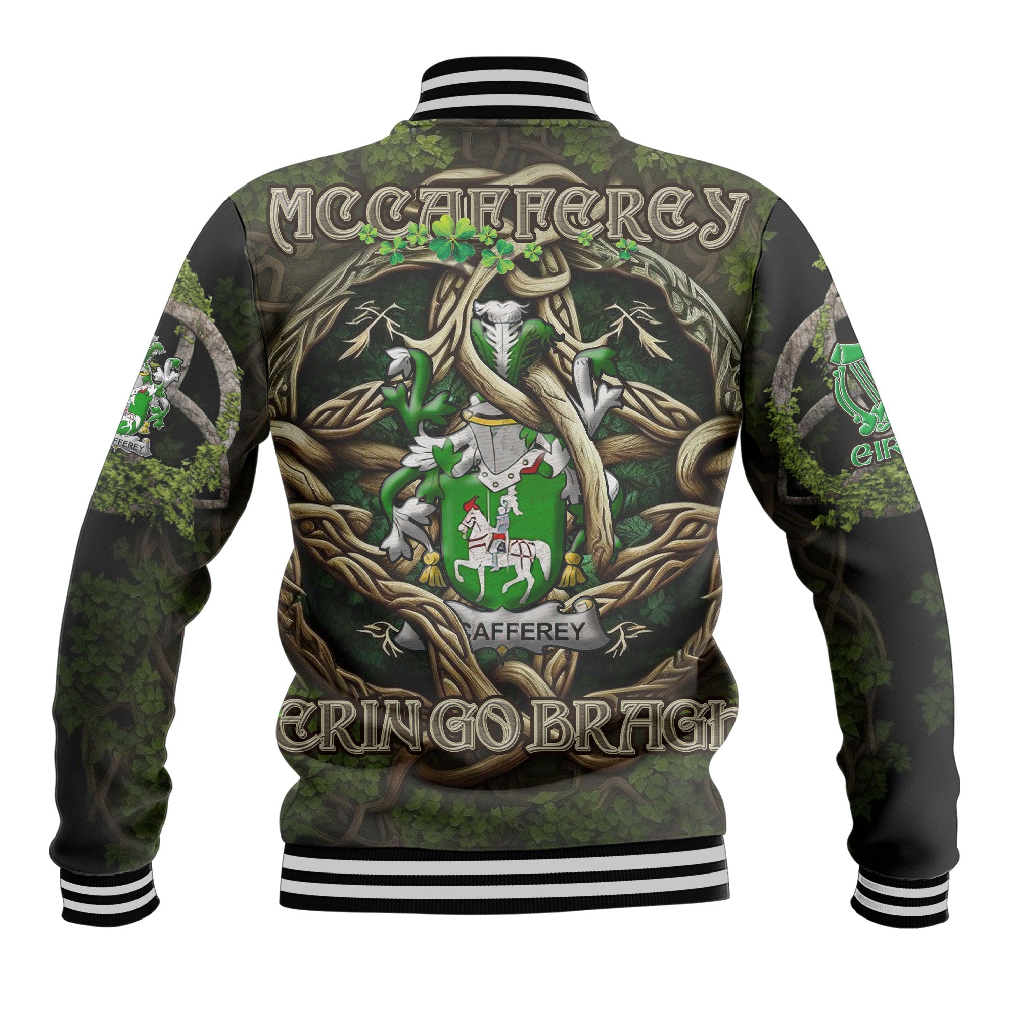 McCafferey or McCaffrey Baseball Jackets Ireland Is My Root Style