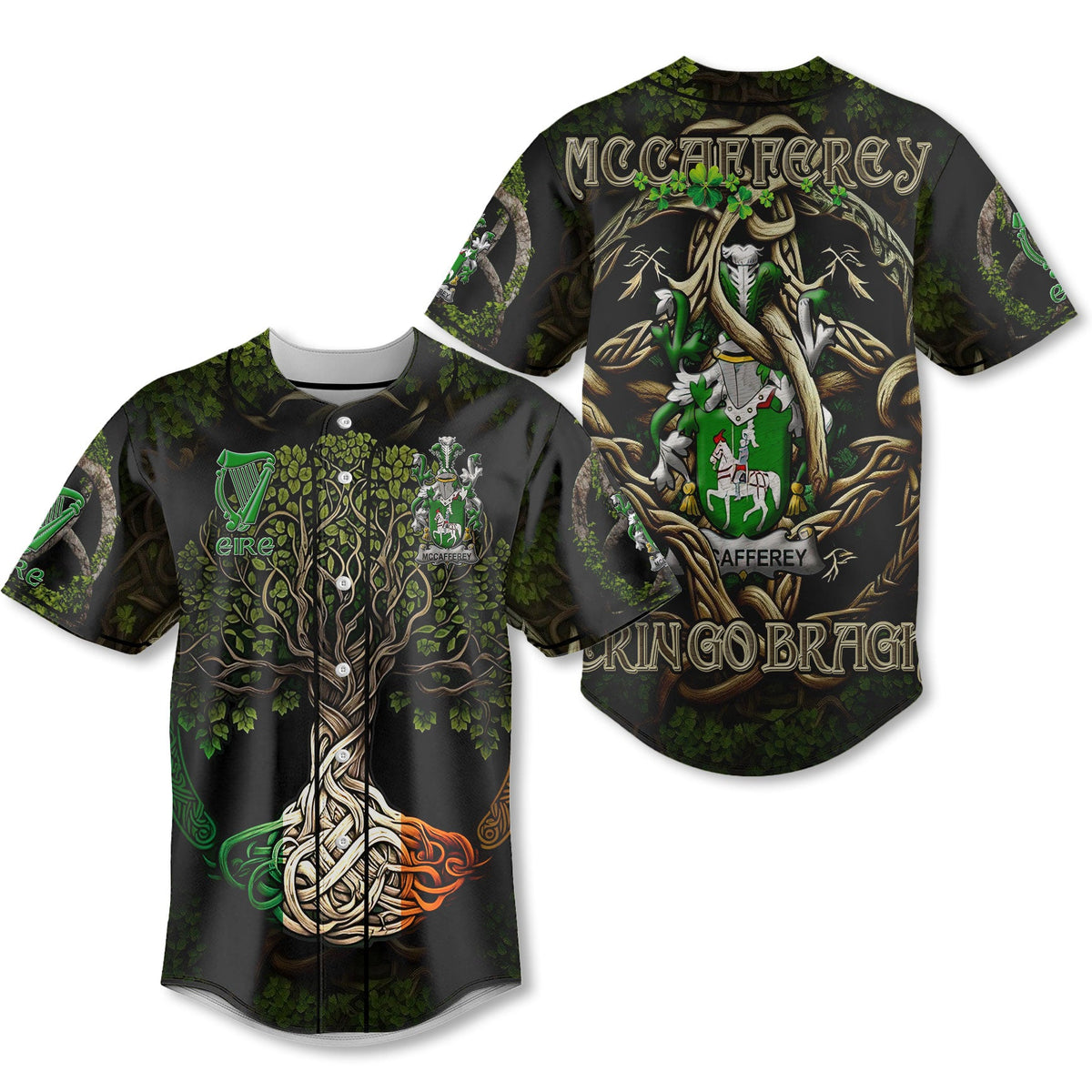 McCafferey or McCaffrey Baseball Jerseys Ireland Is My Root Style
