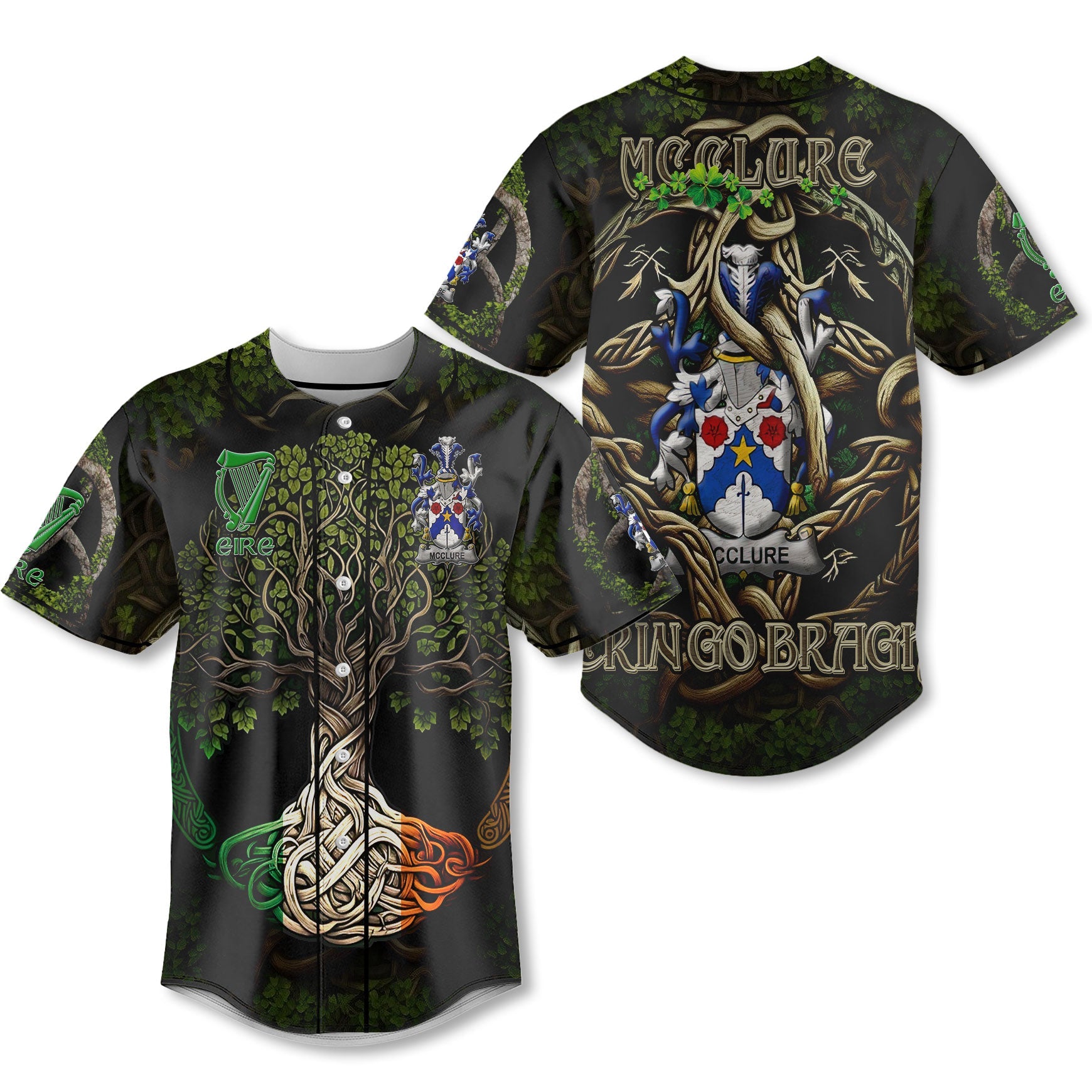 McClure Baseball Jerseys Ireland Is My Root Style