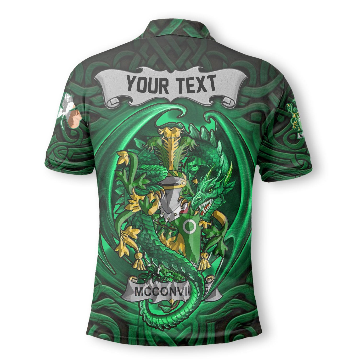 McConville Polo Shirts The Green Dragon Of Ireland Style