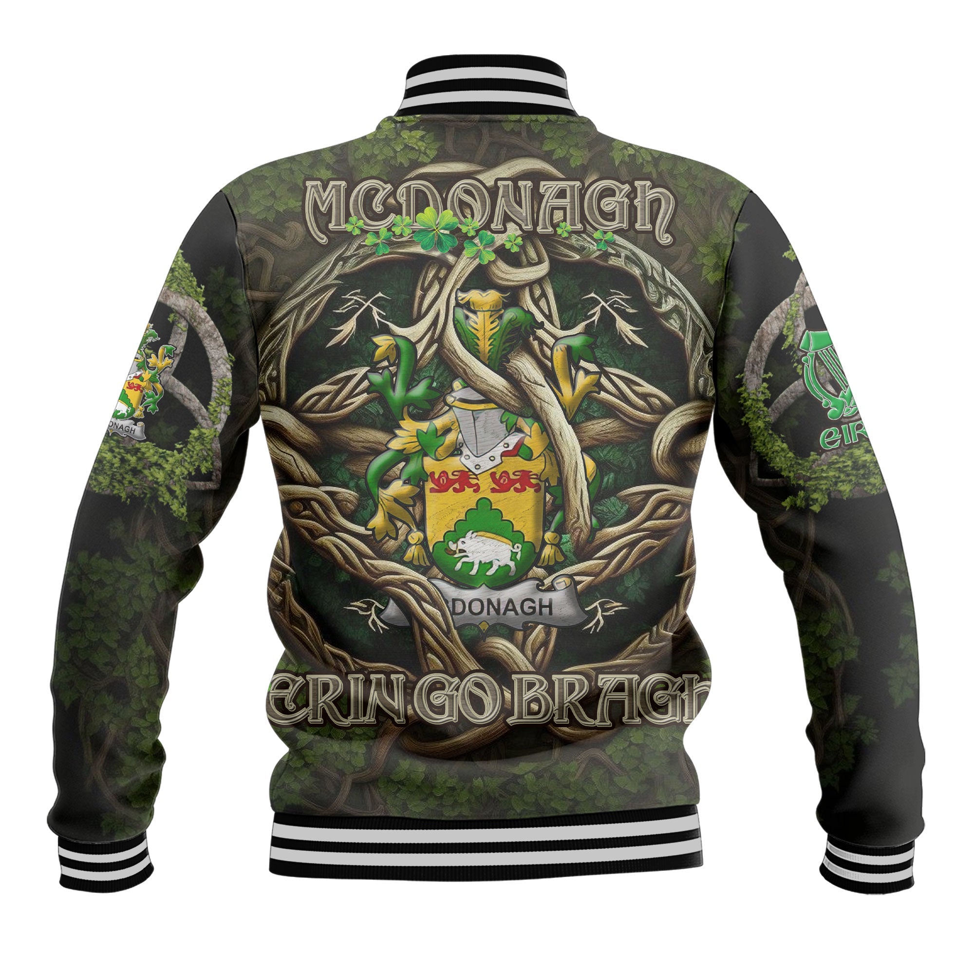 McDonagh or McDonogh Baseball Jackets Ireland Is My Root Style