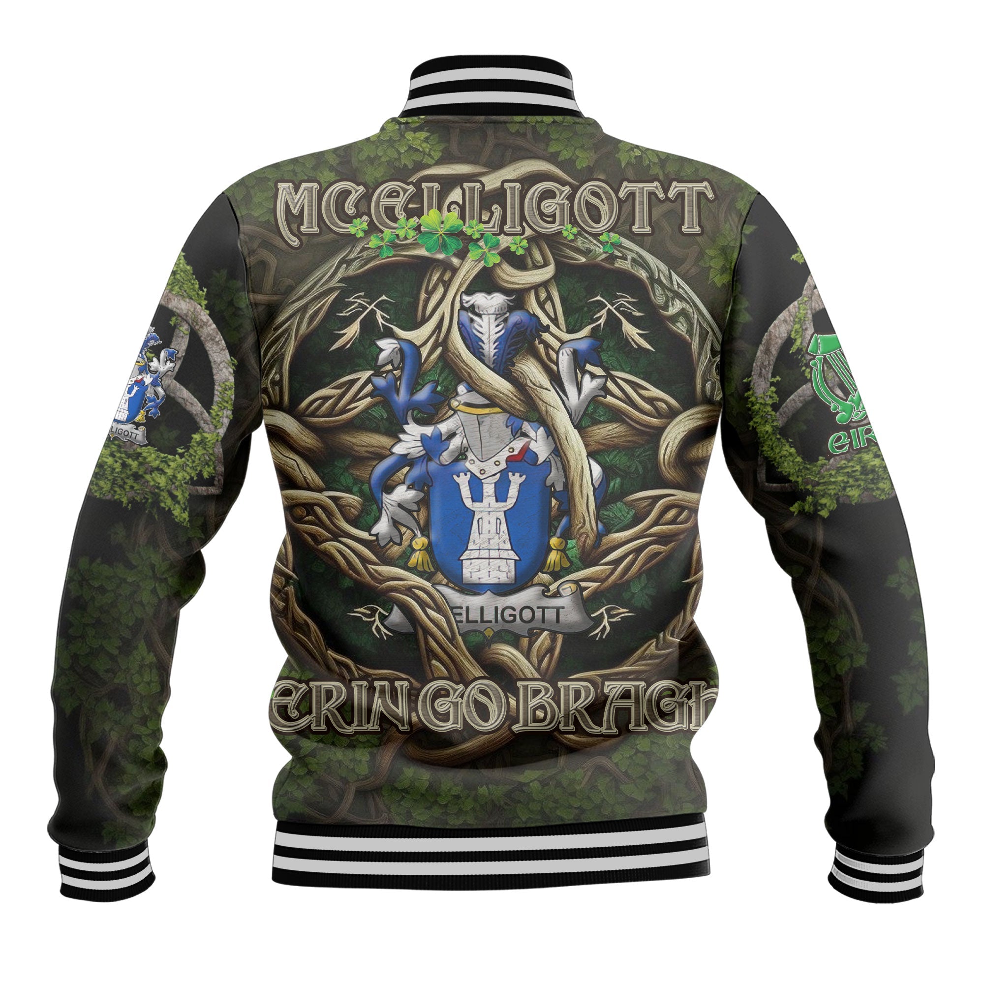 McElligott Baseball Jackets Ireland Is My Root Style