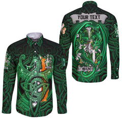 McEniry or McEnery Long Sleeve Button Shirts The Green Dragon Of Ireland Style