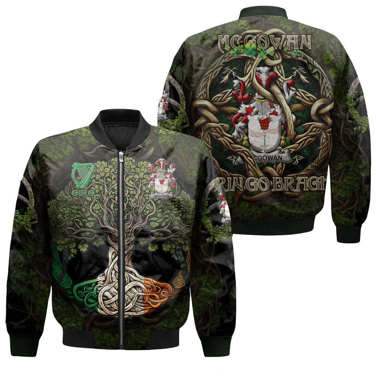 McGowan or McGouan Bomber Jackets Ireland Is My Root Style