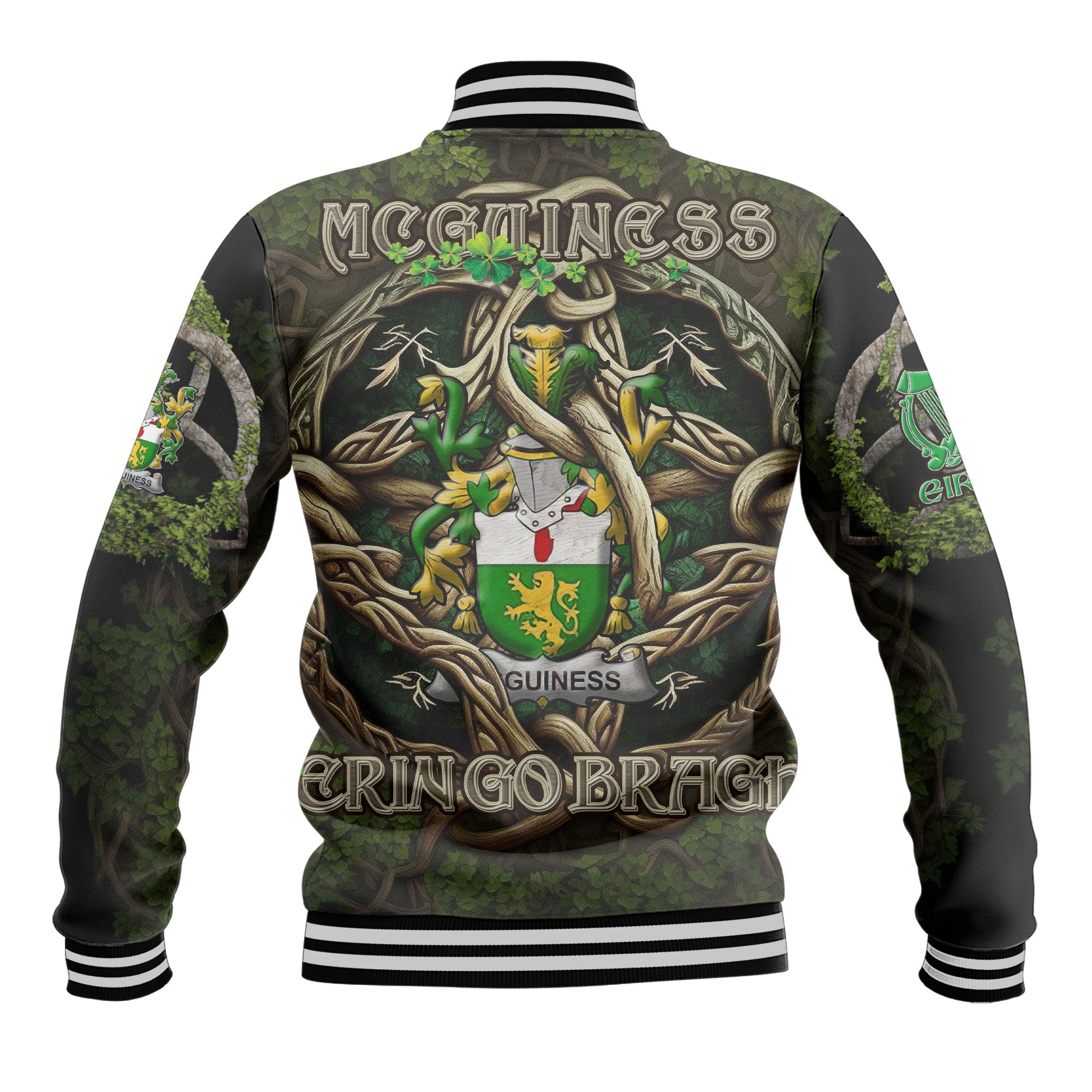 McGuiness or McGenis Baseball Jackets Ireland Is My Root Style
