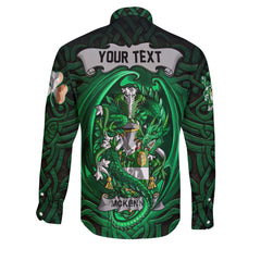 McKenna or Kennagh Long Sleeve Button Shirts The Green Dragon Of Ireland Style