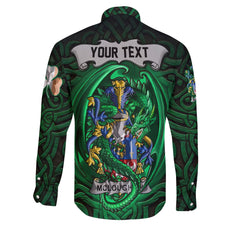 McLoughlin or Loughlin Long Sleeve Button Shirts The Green Dragon Of Ireland Style