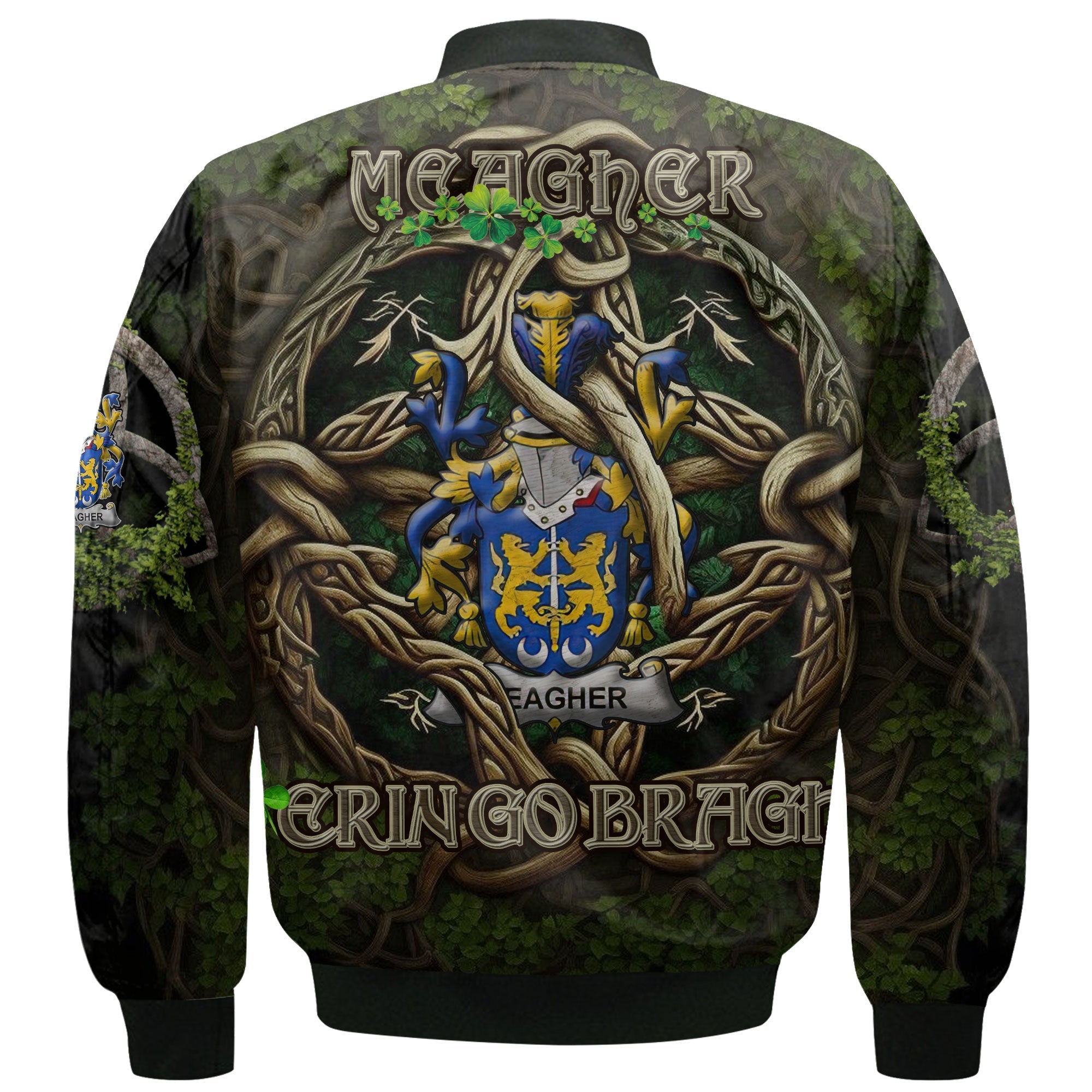Meagher or O Maher Bomber Jackets Ireland Is My Root Style