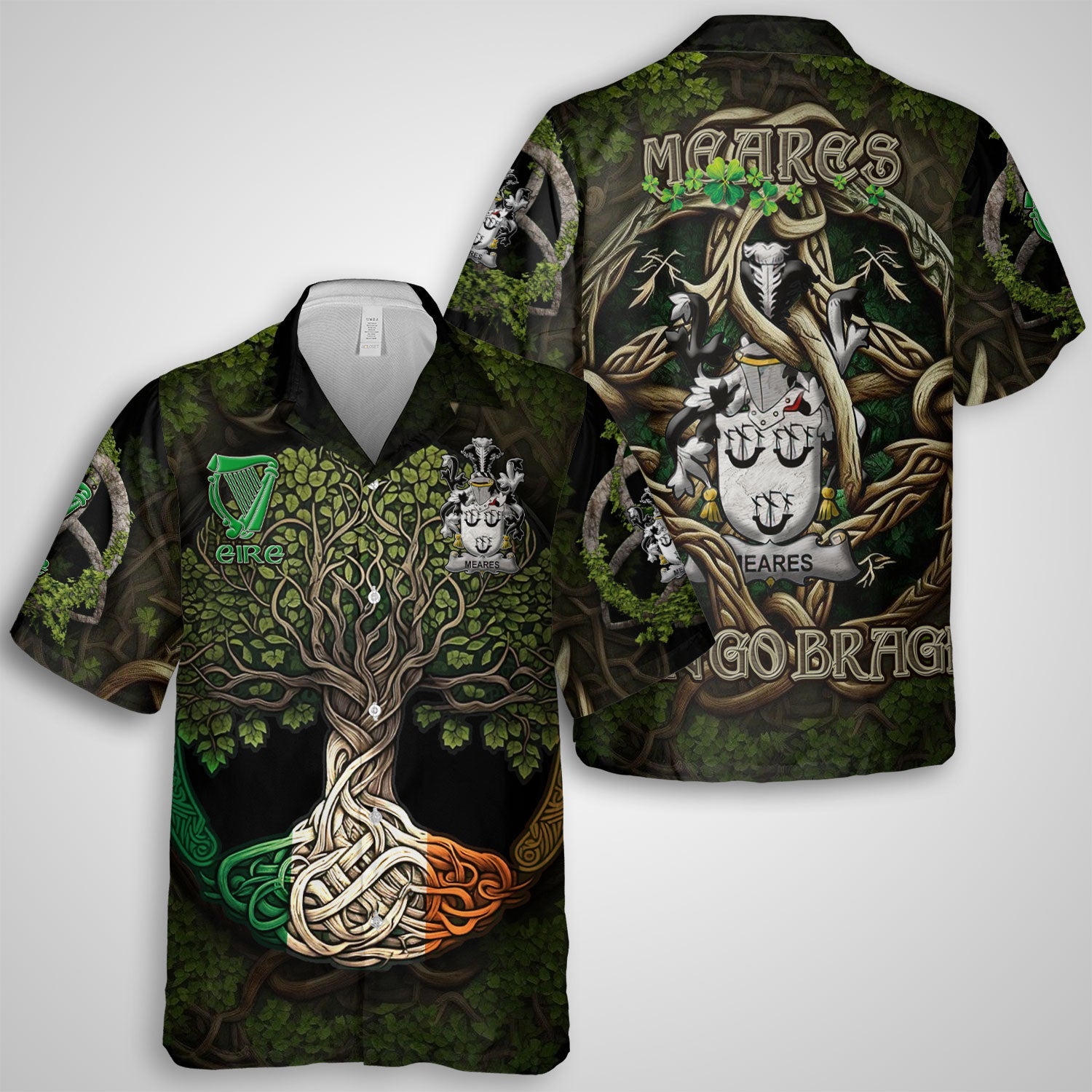 Meares Hawaiian Shirts Ireland Is My Root Style