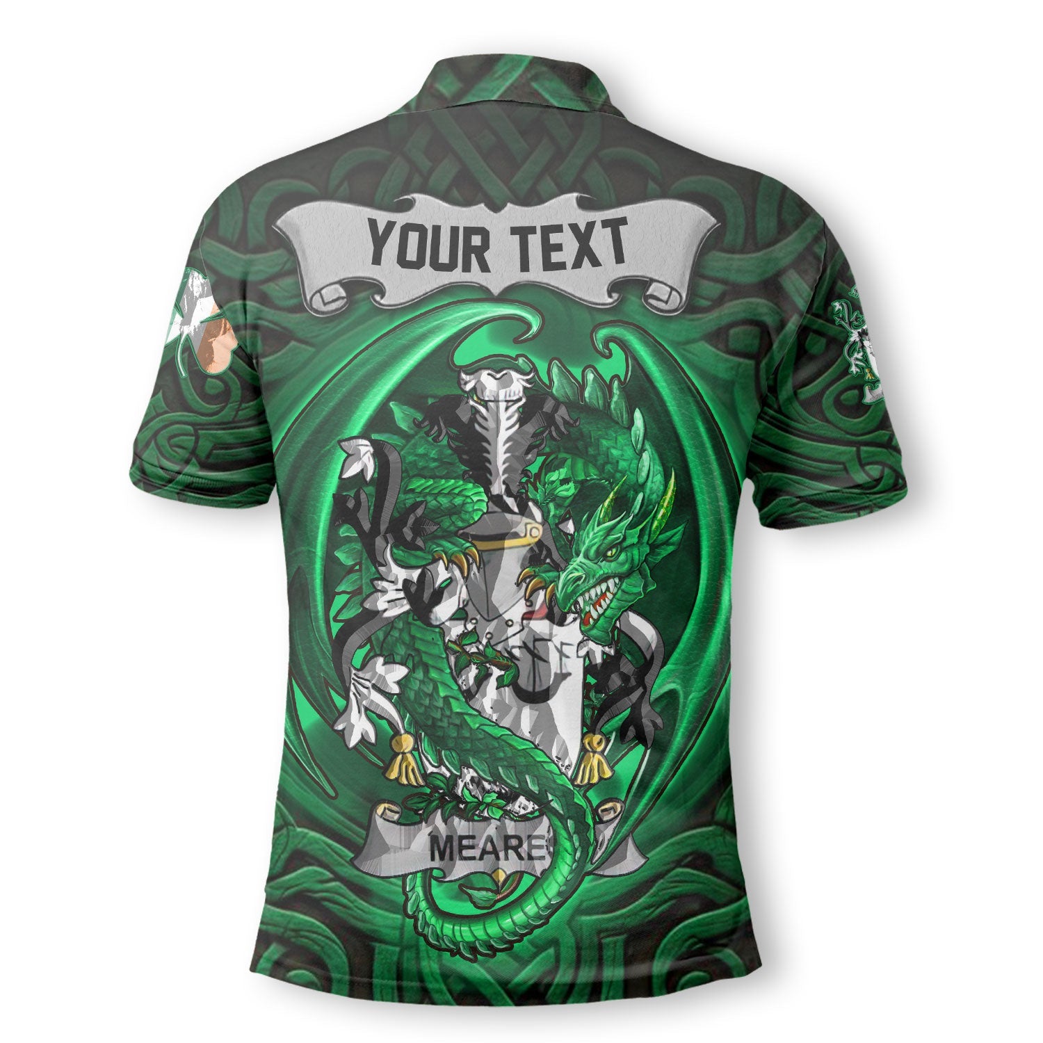 Meares Polo Shirts The Green Dragon Of Ireland Style