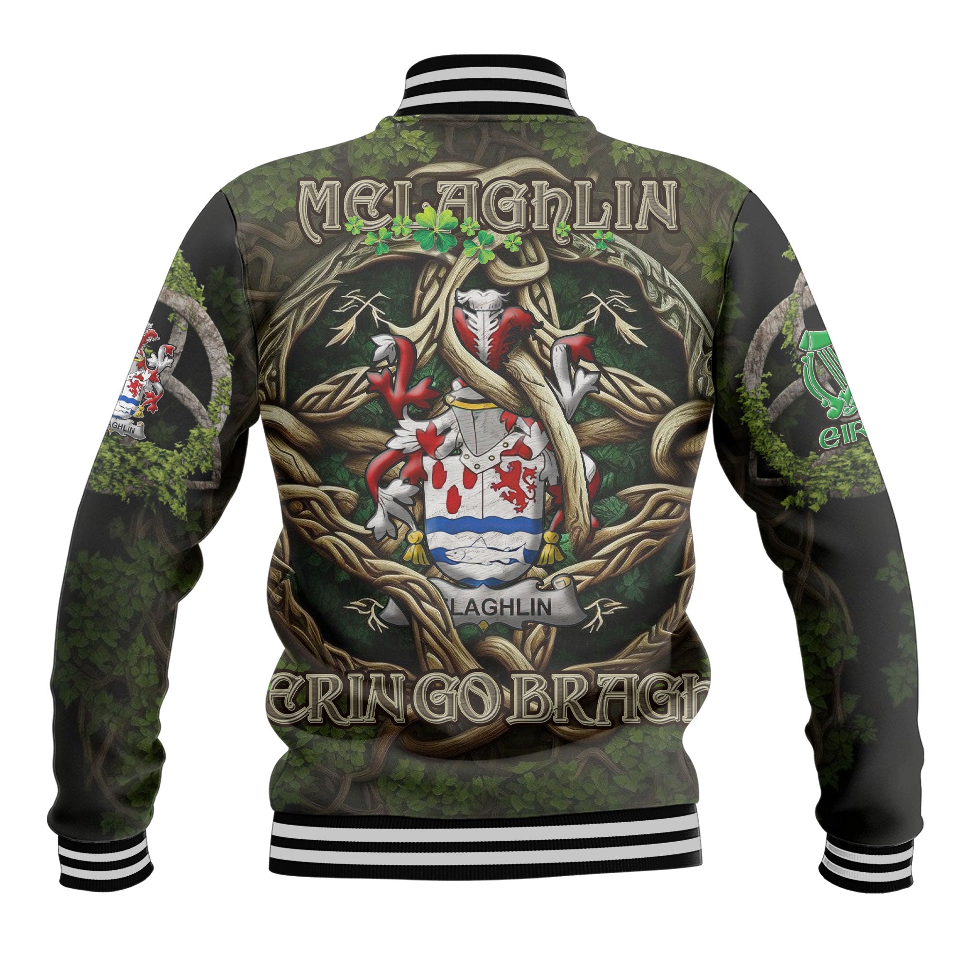 Melaghlin or O Melaghlin Baseball Jackets Ireland Is My Root Style