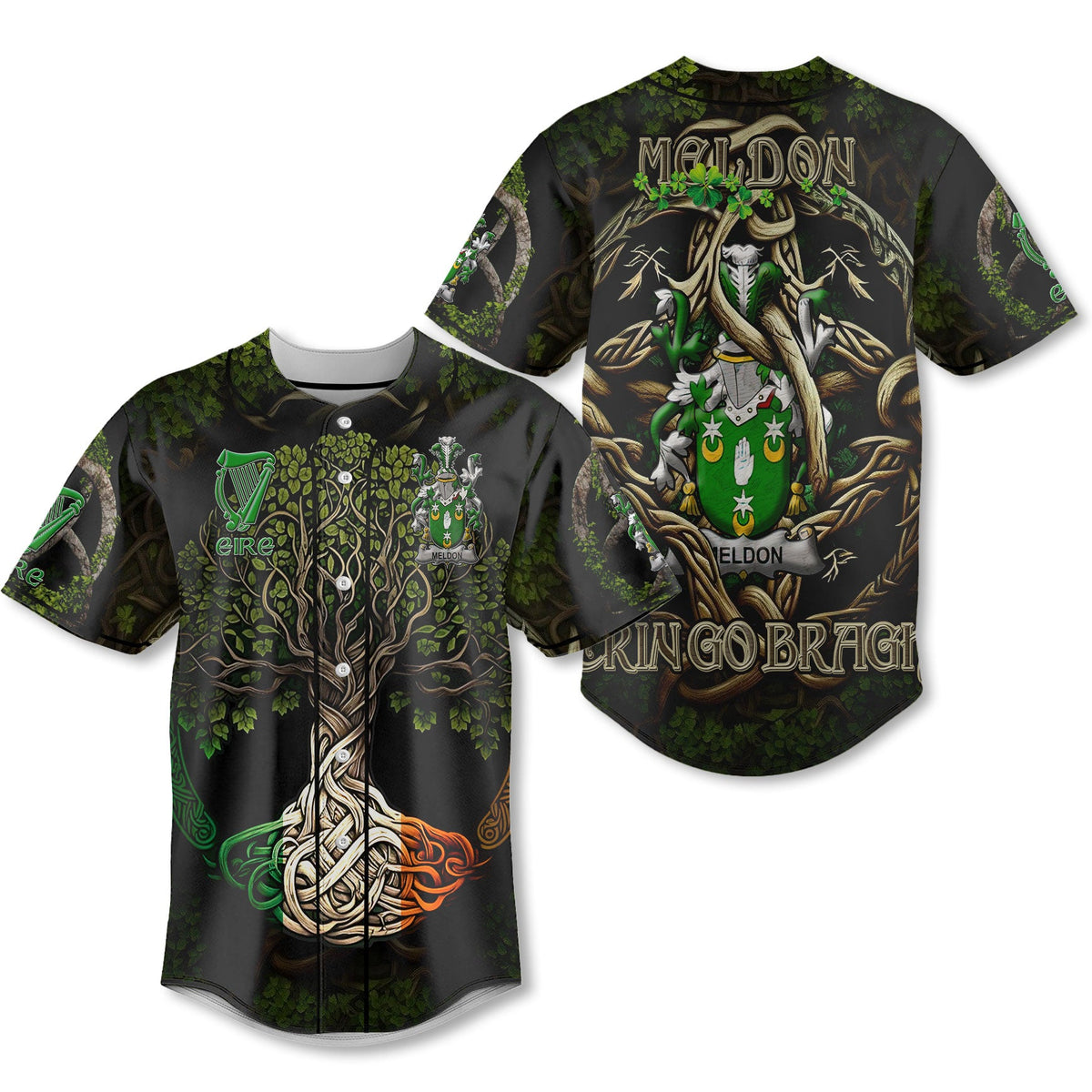 Meldon or Muldoon Baseball Jerseys Ireland Is My Root Style