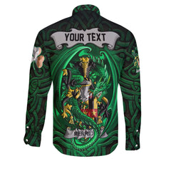 Merrick or Meyrick Long Sleeve Button Shirts The Green Dragon Of Ireland Style